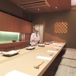 掘り込み式のカウンター