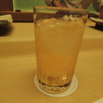 本日は軽めに梅酒で。