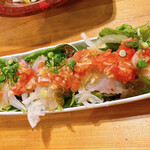 てんぷら広場 食道 - フレッシュトマトの海鮮サラダ