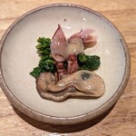 天ぷら たけうち - 新物の蛍烏賊、終わりの牡蠣
