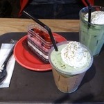 ファブリック - ケーキセット(ケーキ+抹茶ラテ)、抹茶グラニータ