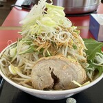 ラーメン もっけだの - 2023.4限定『海老塩ラーメン野菜マシマシ+ネギ』