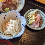 和食 やながわ - ポテサラ＆お新香