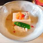 湖香六根 - 玉子豆腐と菊芋のすり流し