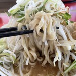 ラーメン もっけだの - 2023.4限定『海老塩ラーメン野菜マシマシ+ネギ』の麺