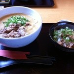 Toujou Udon Sakedokoro - 肉盛りカレーうどんとミニ丼