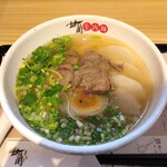 Kanran Gyuu Niku Men - 甘蘭牛肉麺（麺の量普通、牛肉２枚、細麺、ラー油抜き）（690円）