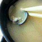 魚屋カフェ 濱の市 - 201307　濱の市　お刺身定食（700円）味噌汁