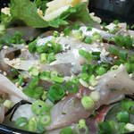 魚屋カフェ 濱の市 - 201307　濱の市　あじのたたき丼（700円）あじのたたき