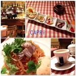 CAPRi - 移転してキャパも増えたカプリ。生パスタランチ880円。今なら昼も夜もプラス千円でワイン飲み放題ですって