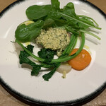 レフ アオキ - メイン肉は仔牛の舌のポシェ、こちらもソースが美味しい!!