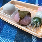 楽菓往来 都古水月 アンジェ・ブーシェ - いちご大福、桜餅、三色だんご
