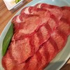 Honkaku Yakiniku Kankoku Kateiryouriku Ishimbou - ネギ塩タン２人前。ネギは別皿で提供です。上にサンチュの味噌と、2切れだけのネギが…