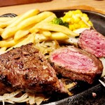BRONCO BILLY - オーシャンビーフステーキ、焼き加減もきちんとしており、普通に美味しい