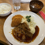 美味しいごはん じらふ - 愛知みかわ豚生姜焼き・和牛メンチカツ