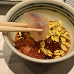 鮎知 - 鮎のお造り頂きます♪