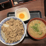 吉野家 - 牛丼超特盛  とん汁  生卵