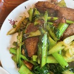 盛 - 小松菜の定食(レバー)