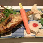 鮎知 - おまかせ三品（鮎の塩焼き）