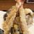 天ぷら割烹 うさぎ - 料理写真:天ぷら御膳１９３６円。海老×２、モンゴウイカ、キス、野菜類の天ぷら。焼いてから天ぷらにしたさつまいもが甘ーい（╹◡╹）。姫竹、芽キャベツも嬉しいですね♩