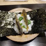 きたしんち 弓場慎之佑 - 稚鮎の手巻き寿司