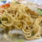 広味坊 - 【塩・海鮮五目あんかけ焼きそば】の麺