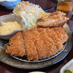 とんかつ神楽坂 さくら - 鰤フライとロースカツ定食(冬季メニュー)