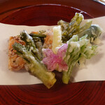 美山荘 - 山菜の天ぷら