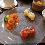 創作中華 China Dining 麗 - 今回もオーダーした車海老3種盛り～ヘルシーなのに美味しいんです♪