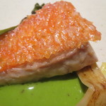 ライラ - 地金目 ソース・モロヘイヤ、ミニ・ポワロー、リュバーヴのコンディモン2