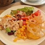 モダングリル - サラダバーは品数こそ少ないが、一通り種類がある