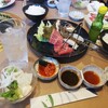 Yakiniku Kaisen Yoshi - 焼肉・海鮮セット(生野菜、キムチ、ご飯)