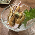 金町製麺 - ヤリイカとスルメゲソの肝醤油がけ　430円