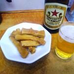 石狩亭 - 極太メンマとビール
