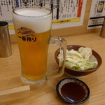 Tori Hei Chan - 生ビール 495円＆お通し 220円