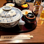 Kanda Kikukawa - 特撰丼（¥5,390）と瓶ビール（¥720）