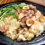 Yonezawa beef with garlic rice