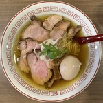 がふうあん - 特醤油ラーメン(1,200円、真上から)