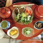甘味処 ふじむら - 2013/7/10 甥っ子が注文した和風ハンバーグセット(¥1000)(^o^)v