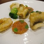a table - 穴子のフリットスパイス風味