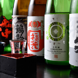 日本酒、燒酒種類豐富。種類豐富，極具魅力的超值無限暢飲