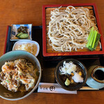 Soba Dokoro Den - 小海老かき揚げ丼とお蕎麦