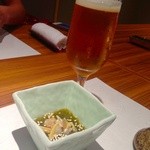 喜代寿司 - 【コース】  酢の物とビール