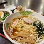 台湾菜館 弘城 - 夜のごはんセット　Cセット（ラーメン・半魯肉飯・サイド1品）