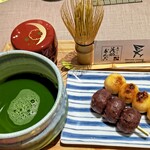 Mosukedango - おだんごセット(抹茶)　¥880