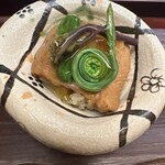 赤坂おぎ乃 - 煮穴子　旬菜寿司　こごみ　わらび　椎茸　牛蒡
