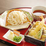 Zaru udon with tempura (hot or cold)