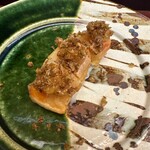 赤坂おぎ乃 - 春巻き　春の食材〜ます　筍　黄韮　新じゃがいも　みそだれ　蕗の薹