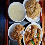 台湾美食 裕福 - 炒飯定食の酢豚定食