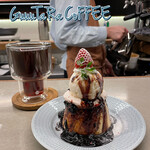 GUUUTARA COFFEE - 【のんびりカフェ¥1,560】 ・月替わり 『ブルーベリーカラメルカマンベールチーズプリン+¥400』 『本日の珈琲』タンザニア